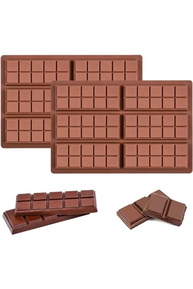 Chocolate Bar Mold, Non-Stick Chocolate Candy Molds Food Grade Silicone Chocolate Molds for Baking