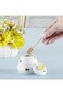 SYOSI Cute Ceramic Honey Pot with Lid &amp; Wooden Dipper, Porcelain Bee Honey Jar for Kitchen Storage,