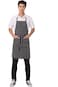 HALAMODO Chef Works Unisex Chef Apron with Pockets Adjustable Bib Apron for Cooking