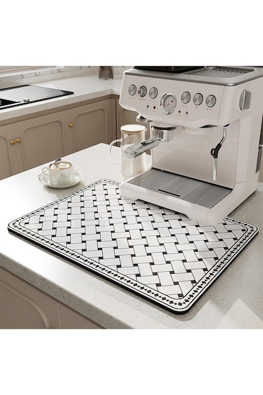 حصيرة قهوة KASTWAVE لأسطح العمل، ملحقات تناسب أسفل ماكينة صنع الإسبريسو، عالية الامتصاص