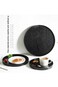 Black Wooden Tea Tray, Round Wood Table Tray, Non-Slip Tea Coffee Serving Tray, Solid Wooden Decora
