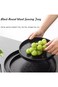 Black Wooden Tea Tray, Round Wood Table Tray, Non-Slip Tea Coffee Serving Tray, Solid Wooden Decora