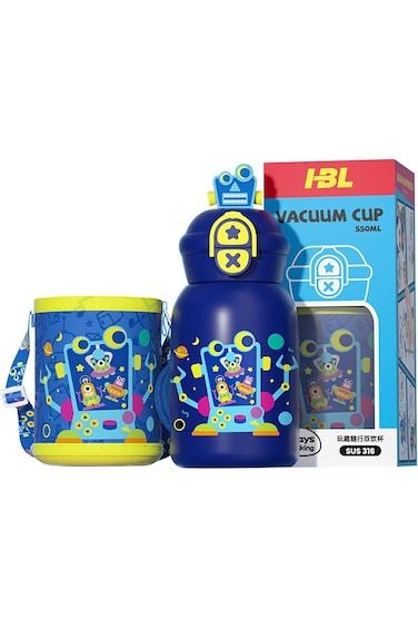 Durku Kids Insulated Water Bottle,19oz BPA-FREE Double Wall Vacuum Tumbler 316 Stainless Steel Leak
