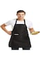 BOMEKS Chef Apron, 2pcs kitchen Cooking Pinafore with 2 Pocket Adjustable Hook Waterproof for Home