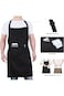 BOMEKS Chef Apron, 2pcs kitchen Cooking Pinafore with 2 Pocket Adjustable Hook Waterproof for Home