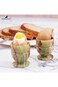 Radicaln Marble Egg Cups, Set of 2, 2.3x2.5 Inch, Green Onyx, Handmade Egg Container for Kitchen Ta