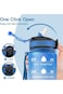 HILY&trade; Original Tritan Motivational Water Bottle with Straw, Leak-proof, BPA Free, 1L Water bottle w