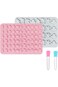 Lonimia 2 Pcs Gumdrop Molds with 2 Droppers, Cavities Silicone Animal Fruit Gummy Mold Candy Mold C