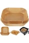 ALMEKAQUZ 100PCS Square Air Fryer Disposable Paper Liner, Non-stick Paper Liner, Oil-Proof and Wate