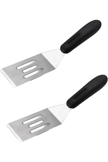 ALMEKAQUZ عبوة من 2 ملعقة صغيرة، ملعقة صغيرة للاستخدام في المطبخ، ملعقة معدنية للطهي، ملعقة معدنية صغيرة