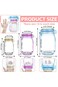 30 PCS Multi-Size Mason Jar Bottle Pattern Zipper Bags,Reusable Airtight Seal Leak-Proof Portable F