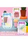 30 PCS Multi-Size Mason Jar Bottle Pattern Zipper Bags,Reusable Airtight Seal Leak-Proof Portable F