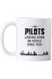 Casitika Airplane Pilot Gifts. Funny 11 oz White Ceramic Novelty Mug For Pilots Looking Down on Peo