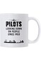 Casitika Airplane Pilot Gifts. Funny 11 oz White Ceramic Novelty Mug For Pilots Looking Down on Peo