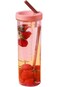 Tazweeq 700ml Fruit Infuser Water Bottle, Large Capacity Juice Cup with Straw, BPA Free Portable Pl