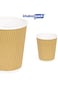 Khaleej Pack Disposable Coffee Cups Paper Cups &ndash; Ripple Cups [50 Cups] 8 Ounces Paper Cups Kraft Du