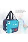 LJCM Cute Thermal Lunch Bag, Cartoon Lunch Bag 1 Main Compartment Colourfast For School (Dinosaur)