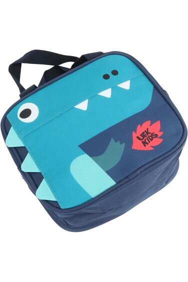LJCM Cute Thermal Lunch Bag, Cartoon Lunch Bag 1 Main Compartment Colourfast For School (Dinosaur)