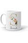 Alpha/S Graphic Letter S Coffee Printd Mug - Monogram Colorful Watercolors Flowers Letter S Name Sa