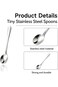 GlamRays Pack of 8 Tiny Stainless Steel Spoons for Spice Jars, Mini Size 7.5 cm, Cute Small Stainle