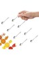 GlamRays Pack of 8 Tiny Stainless Steel Spoons for Spice Jars, Mini Size 7.5 cm, Cute Small Stainle