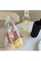 TRASSLE 750ml Glass Water Bottle with Time Marker, Reusable Glass Beverage Bottle Milk Bottle Juice