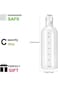 TRASSLE 750ml Glass Water Bottle with Time Marker, Reusable Glass Beverage Bottle Milk Bottle Juice