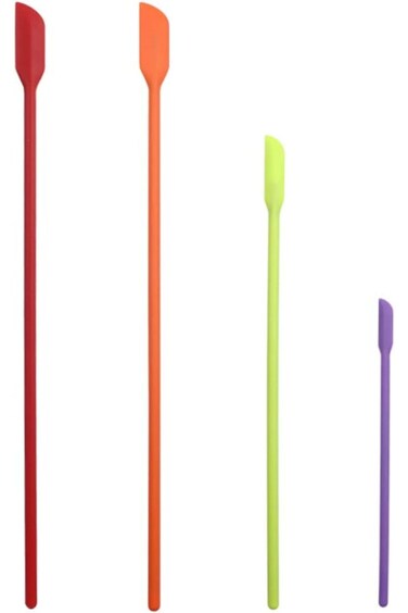 BICASUU Mini Spatula Silicone Small for Makeup Spatula- Thin Jar Spatula ，for Thin Jar/Kitchen Bott