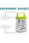 Mini Cheese Grater, Professional Box Grater, Stainless Steel with 4 Sides, Small Box Grater for Cut