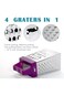 Mini Cheese Grater, Professional Box Grater, Stainless Steel with 4 Sides, Small Box Grater for Cut