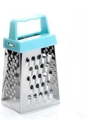 Mini Cheese Grater, Professional Box Grater, Stainless Steel with 4 Sides, Small Box Grater for Cut