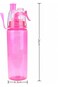 Oasisgalore Water Spray Bottle, 600ML Portable Clear Plastic Spray-Head Anti-Leak Water Bottle Spor