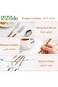 VAODO Stainless Steel Cutlery Set of 4, Wooden Handle, Insulated and Anti-scald, Including Knife, F