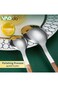 VAODO Stainless Steel Cutlery Set of 4, Wooden Handle, Insulated and Anti-scald, Including Knife, F