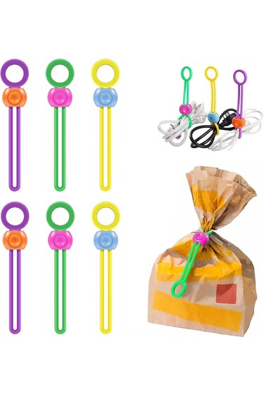 HXLVENDORS 6 PCS Bag Sealing Clips,Bread Bag Clips,Chip Clips Bag Clips Food Clips,Bag Sealers for