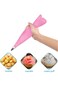 Oasisgalore 4 Sizes Professional Icing Bag Set, Reusable Silicone Piping Bags, Cake Decoration Bags