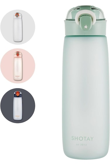 SHOTAY 600/680 ML Kids &amp; Adults Water Bottles Reusable Leak Proof BPA-Free with Lockable &amp; Fast Flo