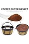 SWIUKPHE Reusable Coffee Filter, Basket Coffee Filters 8-12 Cup Replacement Coffee Filter with Stai