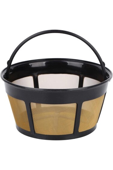 SWIUKPHE Reusable Coffee Filter, Basket Coffee Filters 8-12 Cup Replacement Coffee Filter with Stai