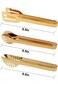 IAXSEE 2-Pack Stainless Steel Gold Salad Tongs, Non-slip &amp; Easy Grip Smart Locking Clip Handy Utens