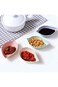 ALMEKAQUZ 4 Pcs Leaf Shape Sauce Dish,Small Dipping Bowls Appetizer Plates Soy Sauce Dishes Multico