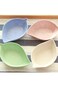 ALMEKAQUZ 4 Pcs Leaf Shape Sauce Dish,Small Dipping Bowls Appetizer Plates Soy Sauce Dishes Multico