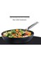 WDA Non-Stick Frying Pan with Stainless Steel Handle, Stone-Coated Surface, Black