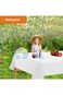 ALMEKAQUZ Plastic White Tablecloth, 137 x 183CM Disposable Tablecloth, 100% Waterproof Table Cover,