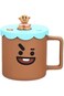 Miniso BT21 Collection Shooky Ceramic Cup with Silicone Lid, 425 ml Capacity