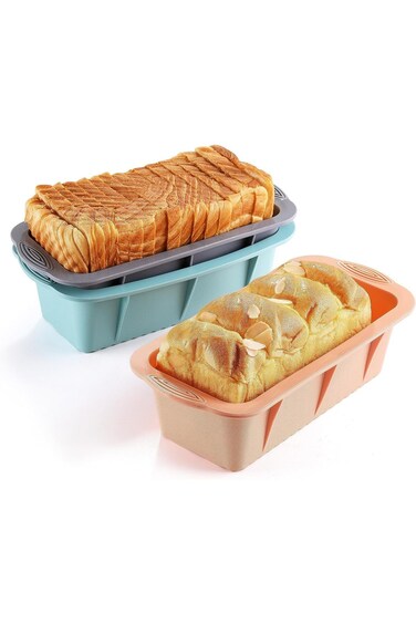 قالب خبز سيليكون من بابوريتش، 3 قطع، قوالب خبز غير لاصقة للخبز، قالب خبز سهل الفتح، رائع