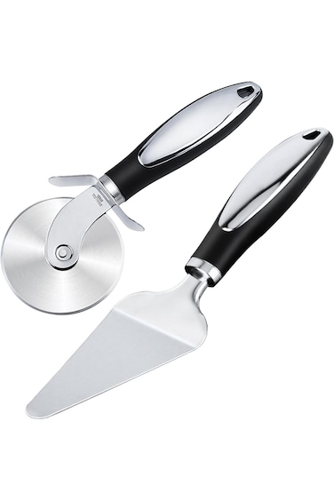 YelaJoy Pizza Cutter Set,Stainless Steel Pizza Cutter Wheel,with Pizza Server Pizza Slicer Cutter W