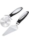 YelaJoy Pizza Cutter Set,Stainless Steel Pizza Cutter Wheel,with Pizza Server Pizza Slicer Cutter W