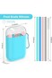 SYOSI Reusable Straws with Case, 4 Packs Convenient Travel Bottle Silicone Drinking Straws for Milk