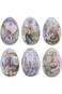 6PCS Metal Cookie Tins, Easter Egg Tin Easter Candy Box Spring Party Supplies Easter Holiday Box Je